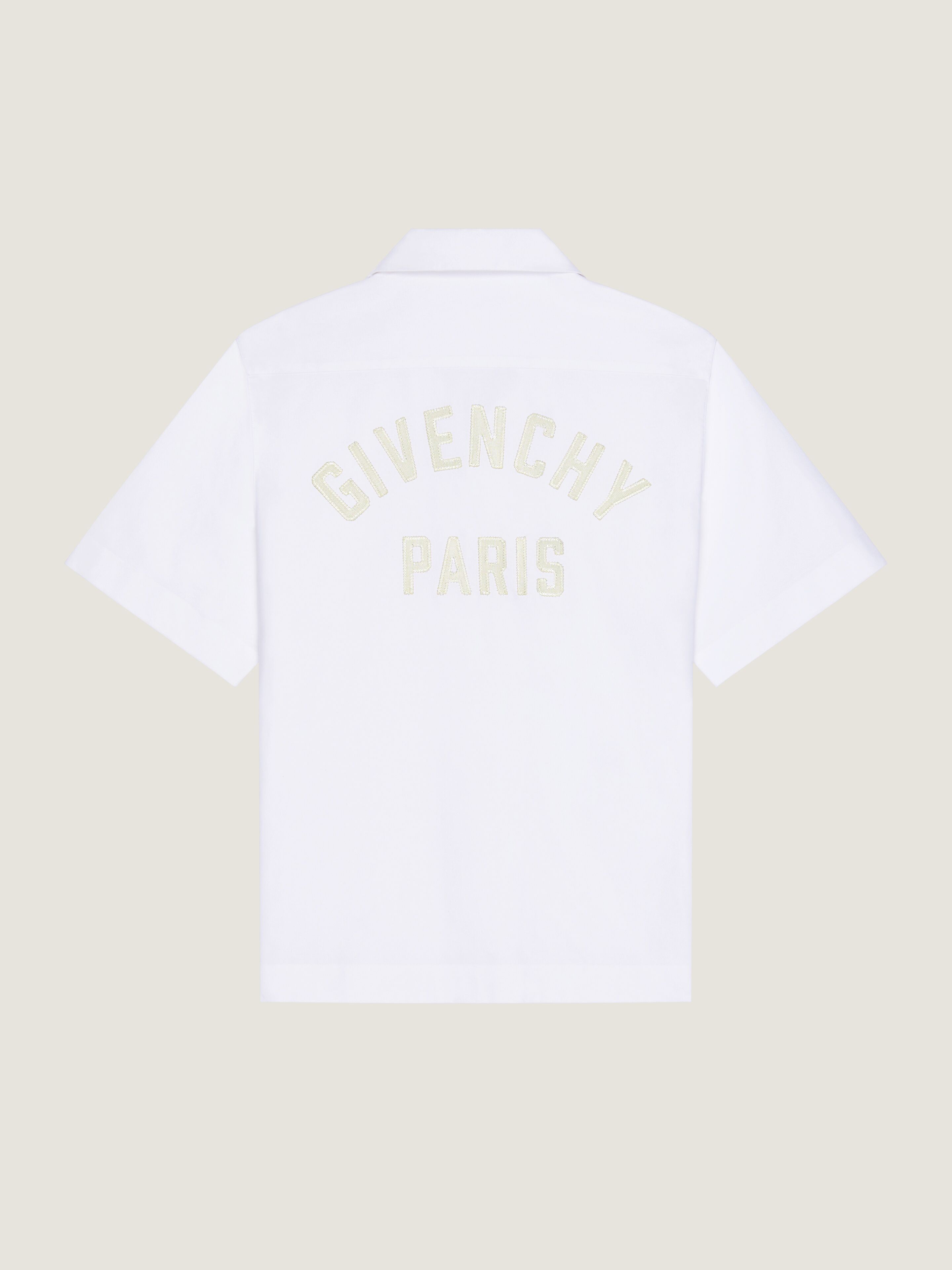 Shirt in cotton oxford with GIVENCHY paris embroidery